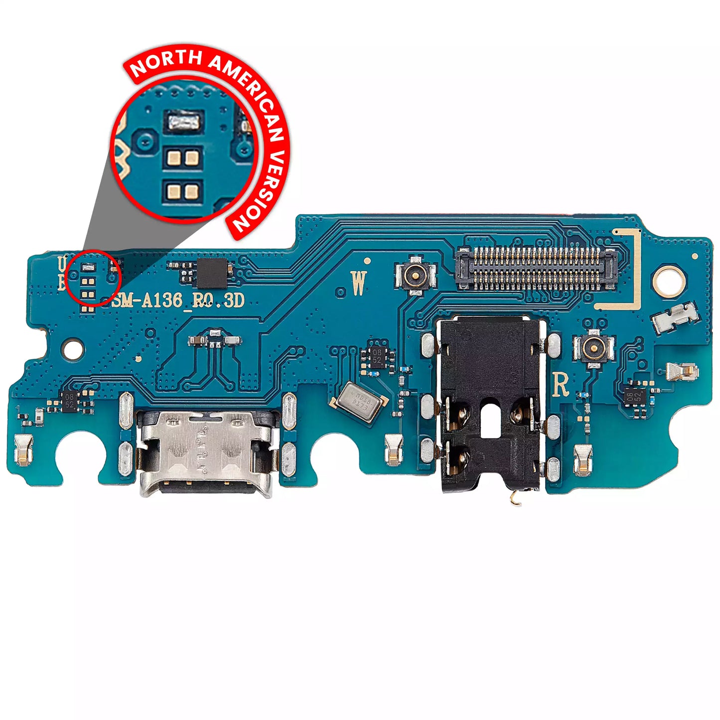 Charging Port Board With Headphone Jack For Samsung Galaxy A13 5G (A136 / 2021) (US Version) (Aftermarket Plus)