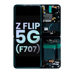 Inner OLED Assembly With Frame For Samsung Galaxy Z Flip 5G (F707) (Service Pack) (Mystic Gray)