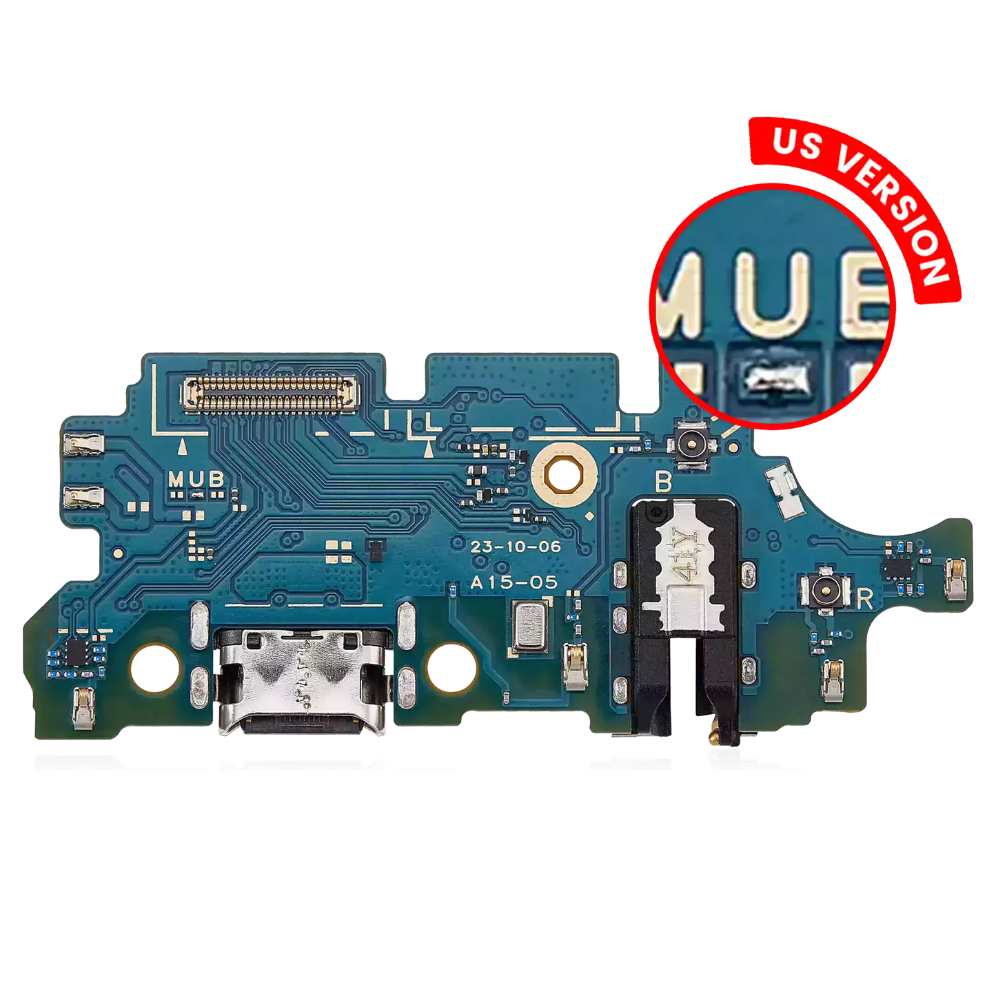 Charging Port Board With Headphone Jack For Samsung Galaxy A15 (A155 / 2023) / A15 5G (A156 / 2023) (US Version) (Premium)