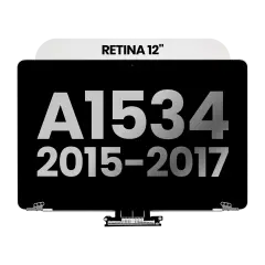 Complete LCD Display Assembly For MacBook 12" A1534 (2015-2017) (Used OEM Pull: Grade A) (Silver)