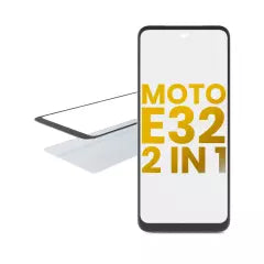2 in 1 Front Glass With OCA Pre-Installed For Motorola Moto E32 (XT2227 / 2022)
