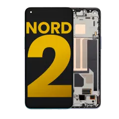 OLED Assembly With Frame For OnePlus Nord 2 5G (Refurbished) (Gray Sierra)