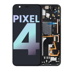 OLED Assembly With Frame For Google Pixel 4 (Genuine OEM) (Oh So Orange Power Button)