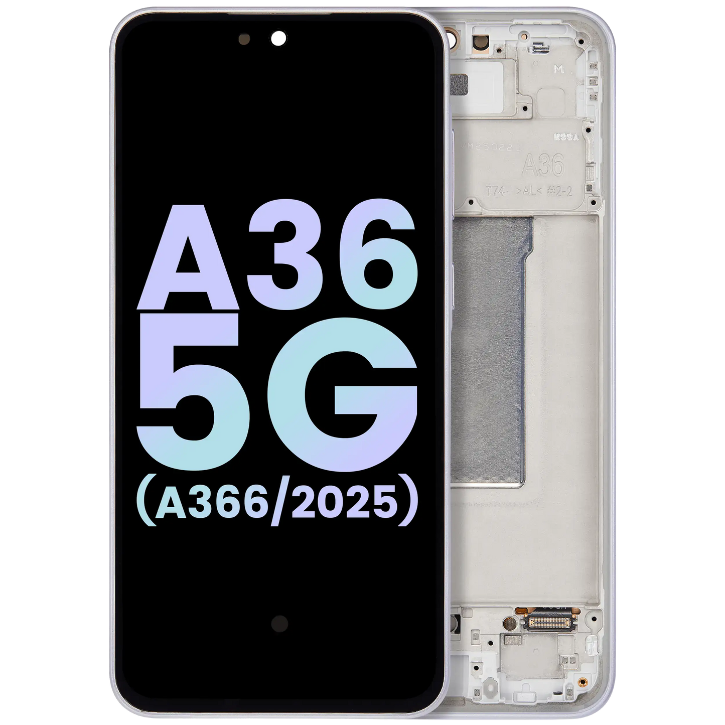 OLED Assembly With Frame For Samsung Galaxy A36 5G (A366 / 2025) (Service Pack) (Lavender)