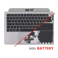 Top Case with Battery and Keyboard (ISO UK) For MacBook Air 13" A2681 (2022) (Space Gray)
