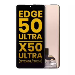 OLED Assembly Without Frame For Motorola Moto Edge 50 Ultra / X50 Ultra (XT2401 / 2024) (Refurbished) (All Colors)