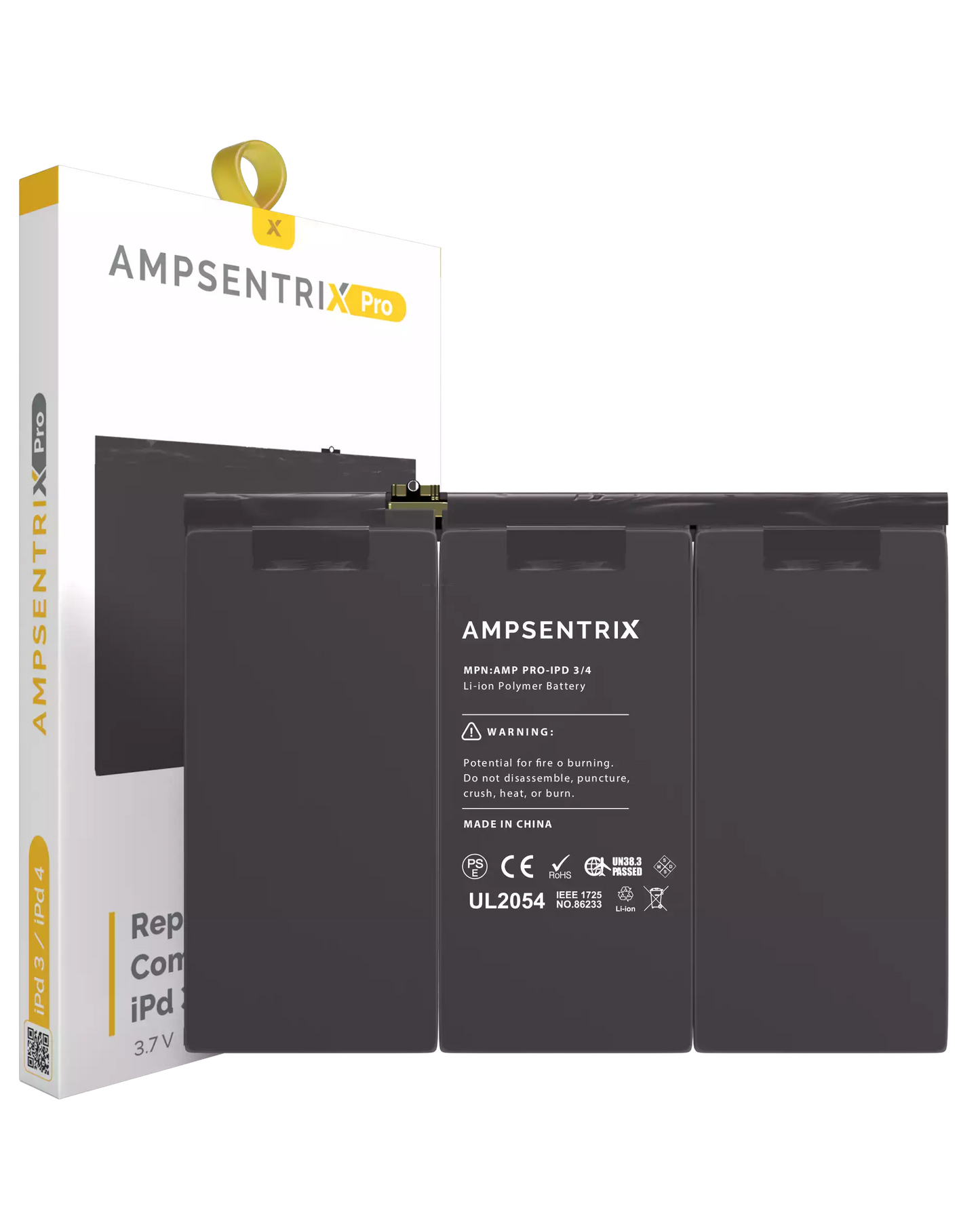 Replacement Battery For iPad 3 / iPad 4 (AmpSentrix Pro)
