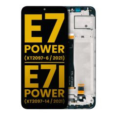 LCD Assembly With Frame For Motorola Moto E7 Power (XT2097-6 / 2021) / Moto E7i Power (XT2097-14 / 2021) (Refurbished) (Black)