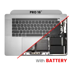 Top Case with Battery and Keyboard (ANSI US) For MacBook Pro 16" A2141 (2019) (Used OEM Pull: Grade B/C) (Space Gray)
