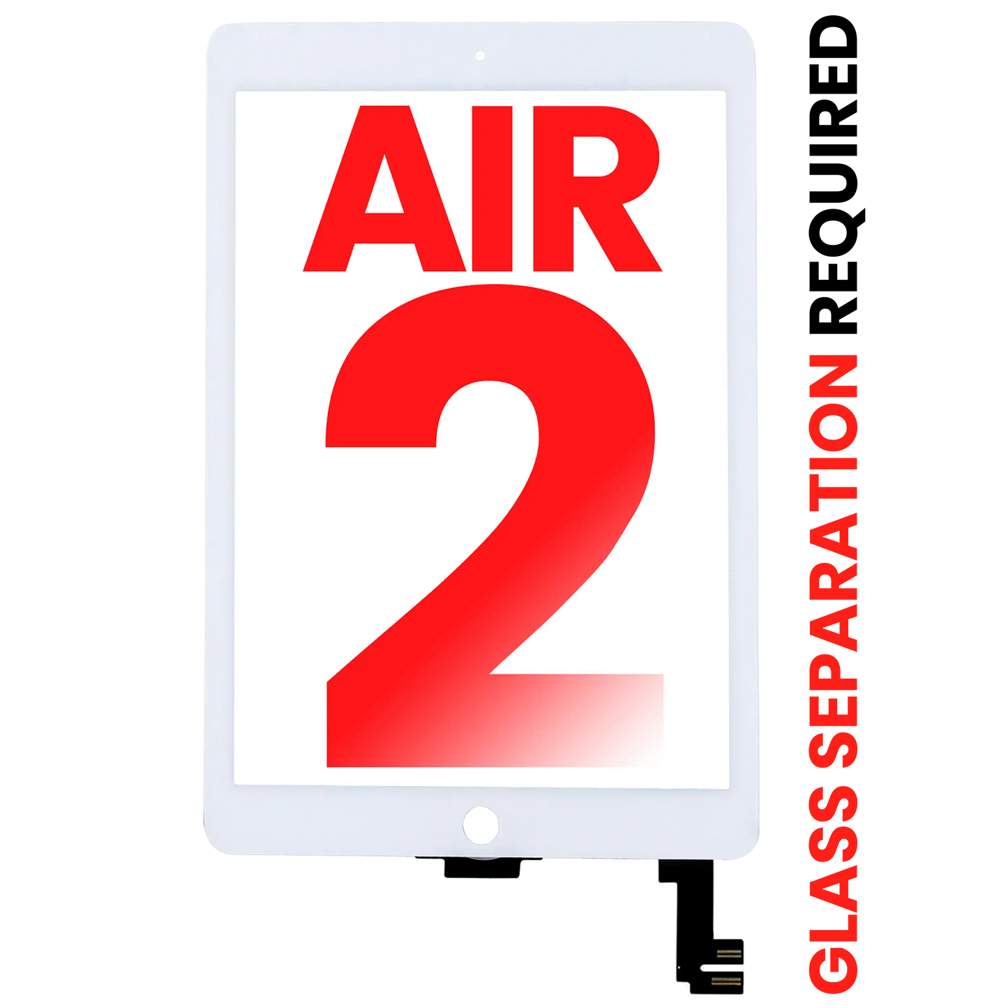 Digitizer For iPad Air 2 (Glass Separation Required) (Aftermarket Plus) (White)