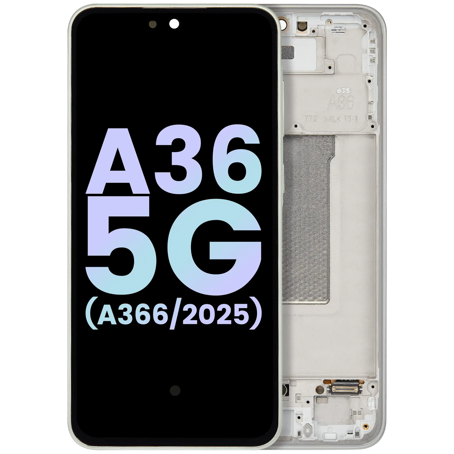OLED Assembly With Frame For Samsung Galaxy A36 5G (A366 / 2025) (Service Pack) (Lime)