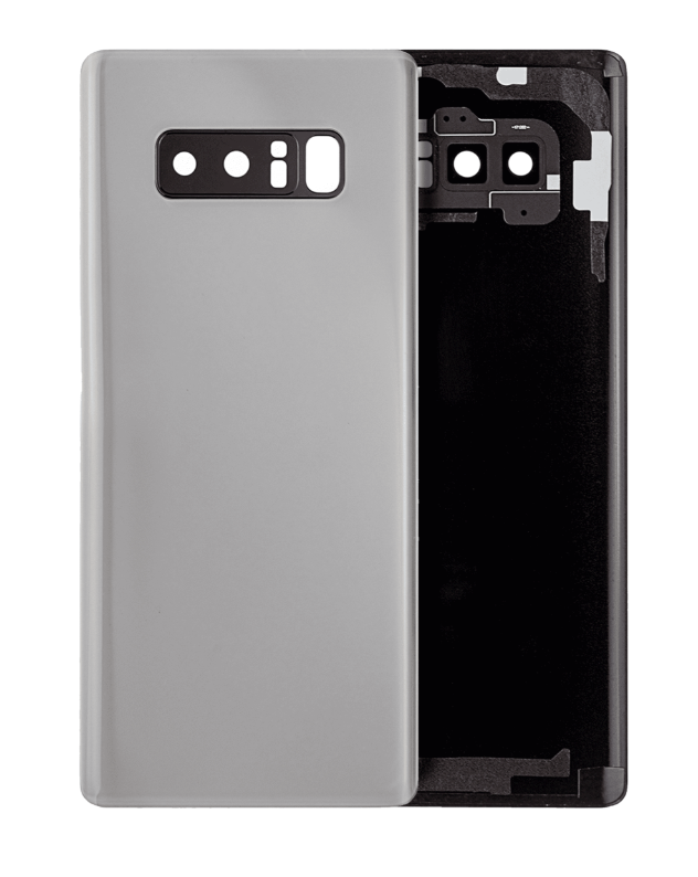 Back Cover Glass With Camera Lens For Samsung Galaxy Note 8 (Aftermarket Plus) (Silver)