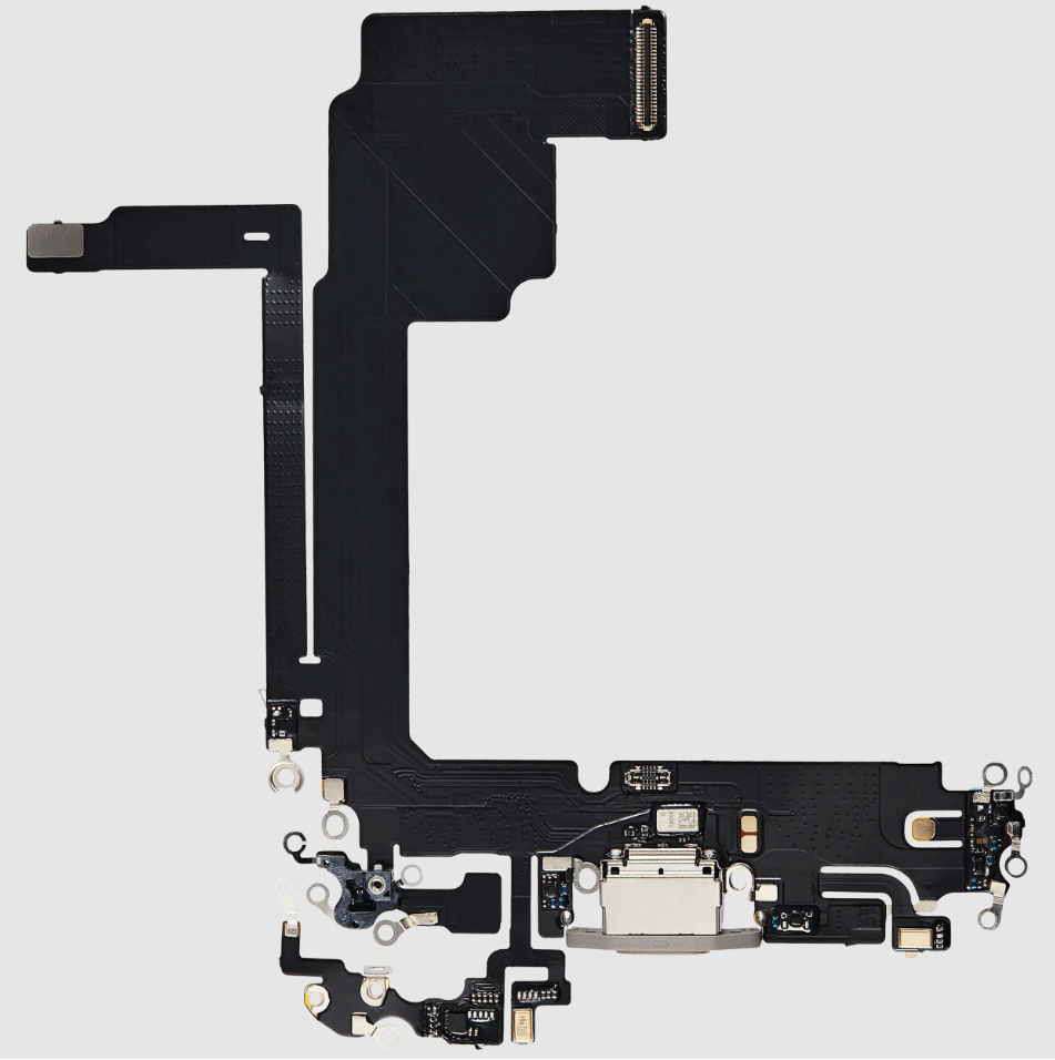 Charging Port Flex Cable For iPhone 15 Pro Max (Aftermarket Plus) (Natural Titanium)