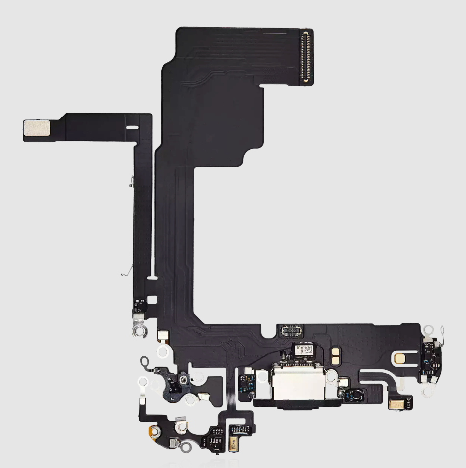 Charging Port Flex Cable For iPhone 15 Pro (Premium) (Black Titanium)