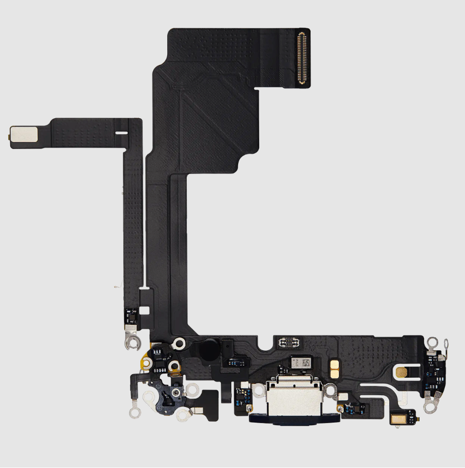 Charging Port Flex Cable For iPhone 15 Pro (Premium) (Blue Titanium)