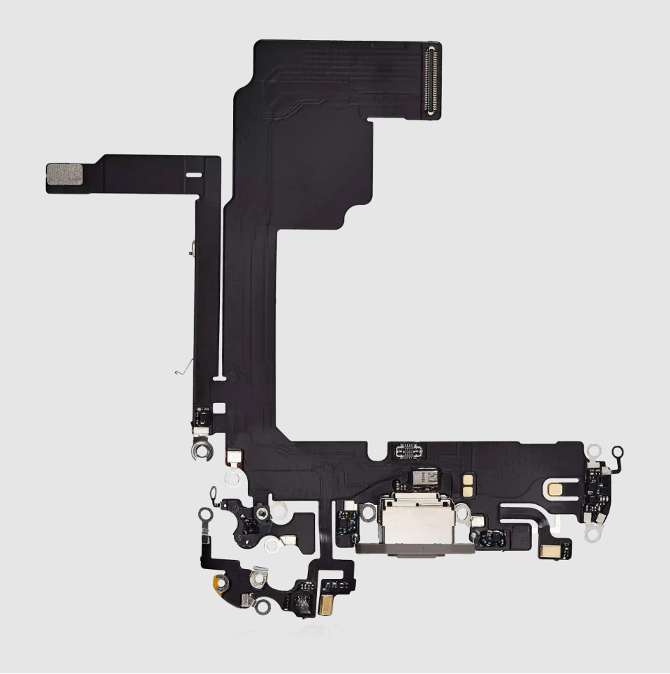 Charging Port Flex Cable For iPhone 15 Pro (Aftermarket Plus) (Natural Titanium)
