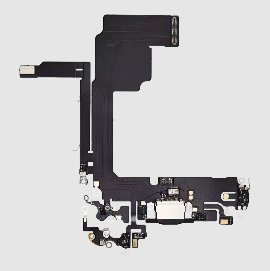 Charging Port Flex Cable For iPhone 15 Pro (Aftermarket Plus) (Black Titanium)