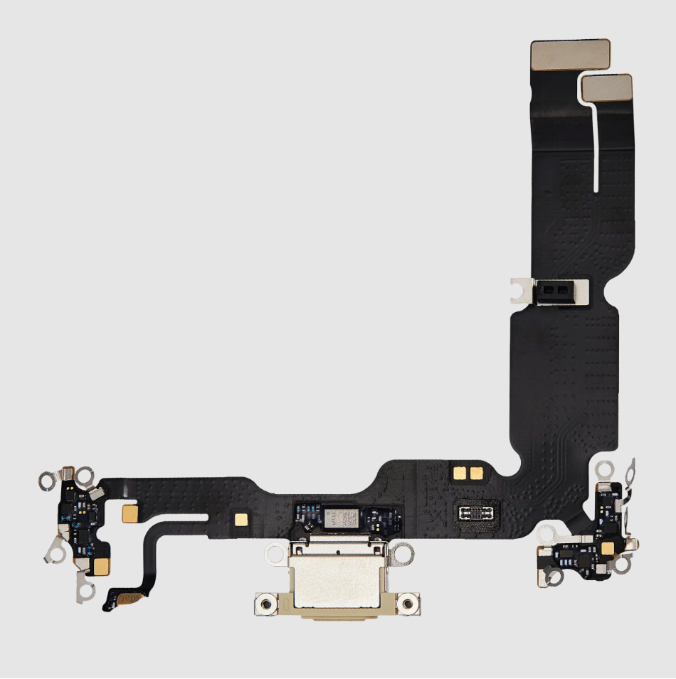 Charging Port Flex Cable For iPhone 15 Plus (Premium) (Yellow)