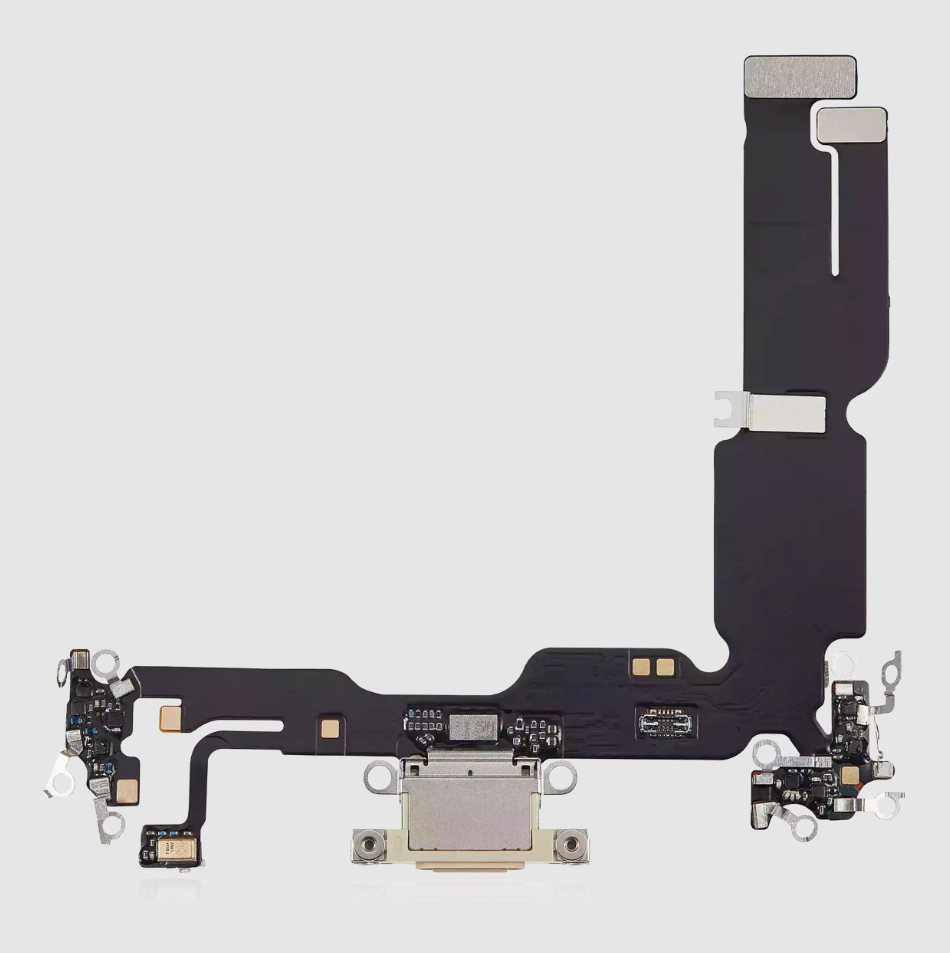 Charging Port Flex Cable For iPhone 15 Plus (Aftermarket Plus) (Yellow)