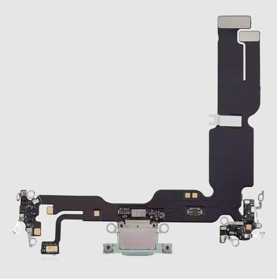 Charging Port Flex Cable For iPhone 15 Plus (Aftermarket Plus) (Green)