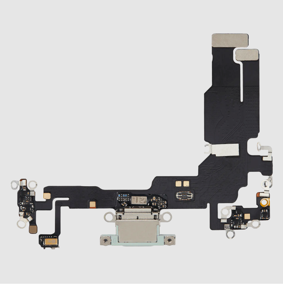 Charging Port Flex Cable For iPhone 15 (Aftermarket Plus) (Green)