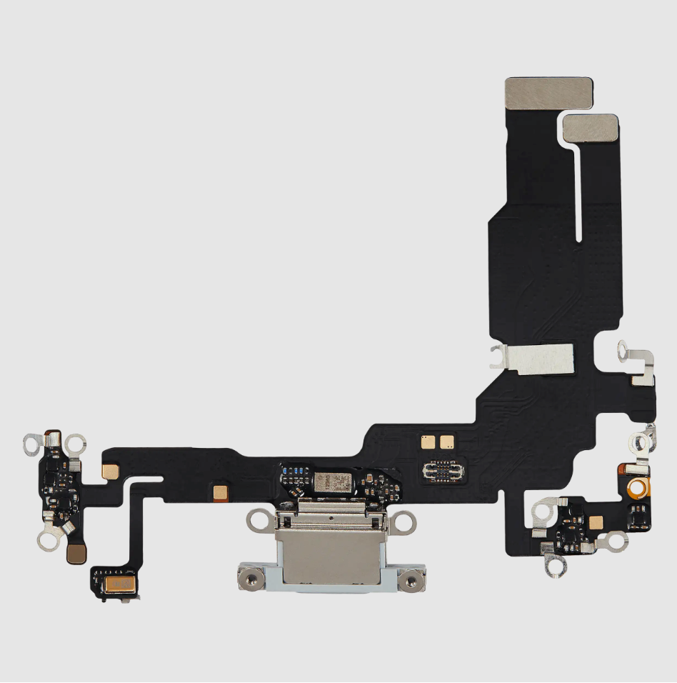 Charging Port Flex Cable For iPhone 15 (Aftermarket Plus) (Blue)