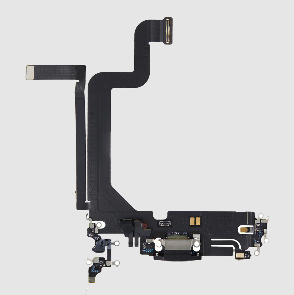 Charging Port Flex Cable For iPhone 14 Pro Max (Premium) (Space Black)