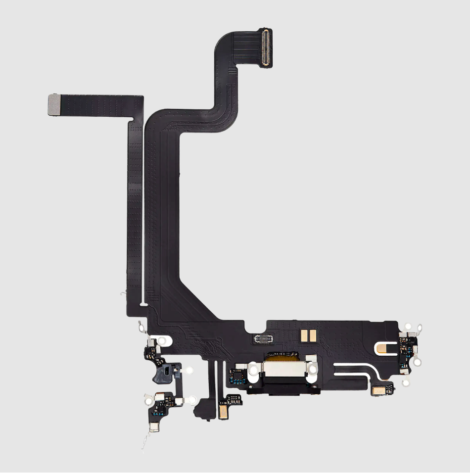 Charging Port Flex Cable For iPhone 14 Pro Max (Aftermarket Plus) (Space Black)