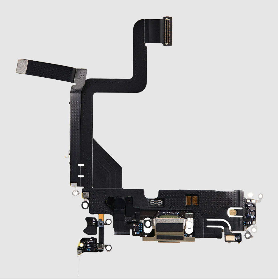 Charging Port Flex Cable For iPhone 14 Pro (Premium) (Gold)