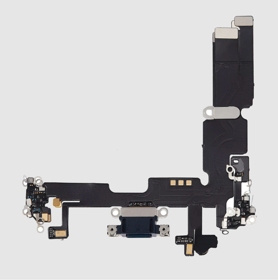 Charging Port Flex Cable For iPhone 14 Plus (Aftermarket Plus) (Midnight)