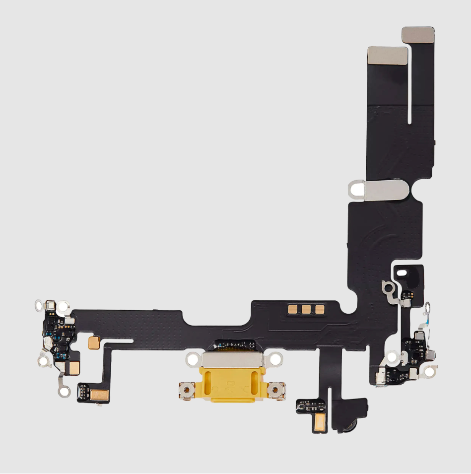 Charging Port Flex Cable For iPhone 14 Plus (Aftermarket Plus) (Yellow)