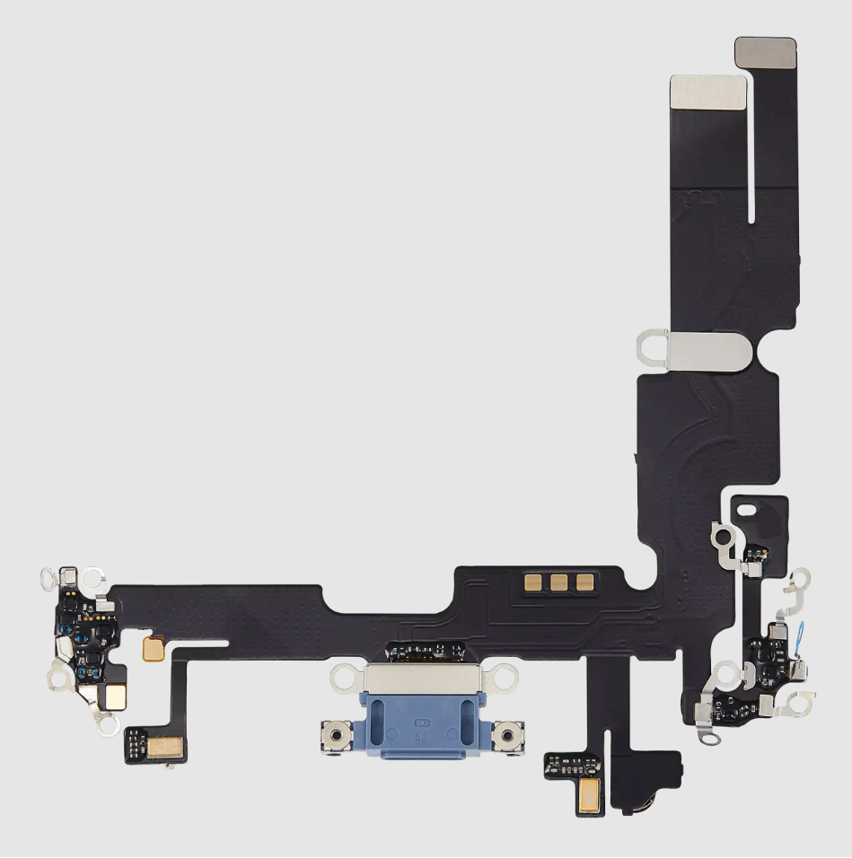 Charging Port Flex Cable For iPhone 14 Plus (Aftermarket Plus) (Blue)