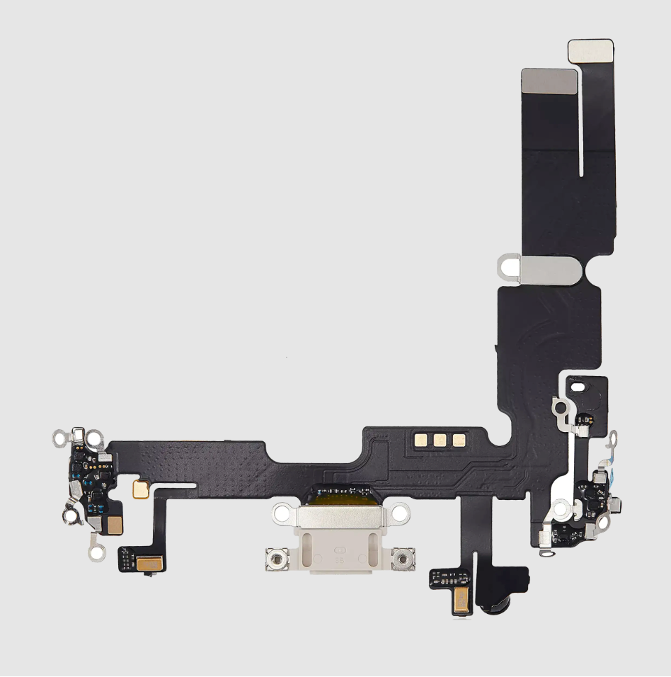 Charging Port Flex Cable For iPhone 14 Plus (Aftermarket Plus) (Starlight)