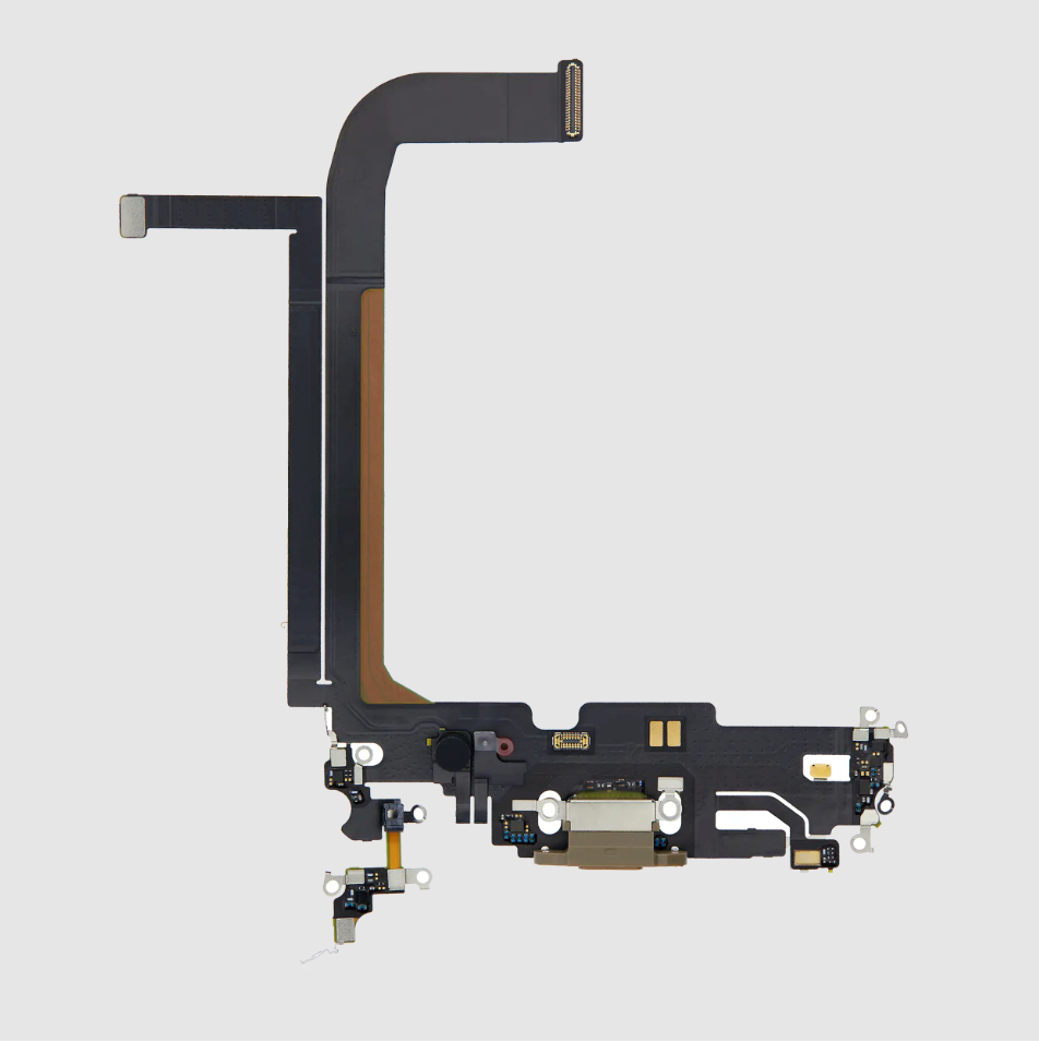 Charging Port Flex Cable For iPhone 13 Pro Max (Premium) (Gold)