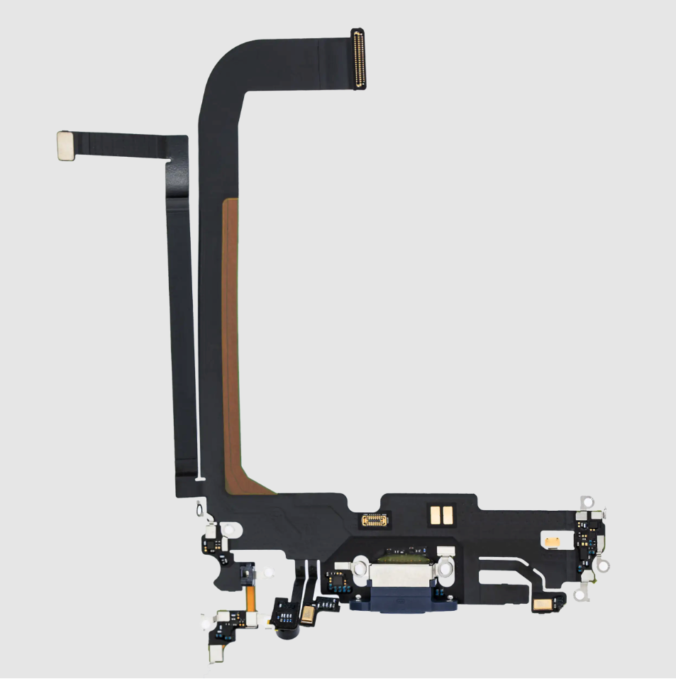 Charging Port Flex Cable For iPhone 13 Pro Max (Premium) (Sierra Blue)