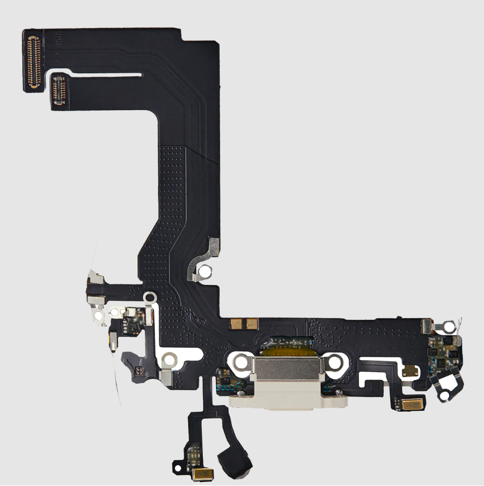 Charging Port Flex Cable For iPhone 13 Mini (Aftermarket Plus) (Starlight)
