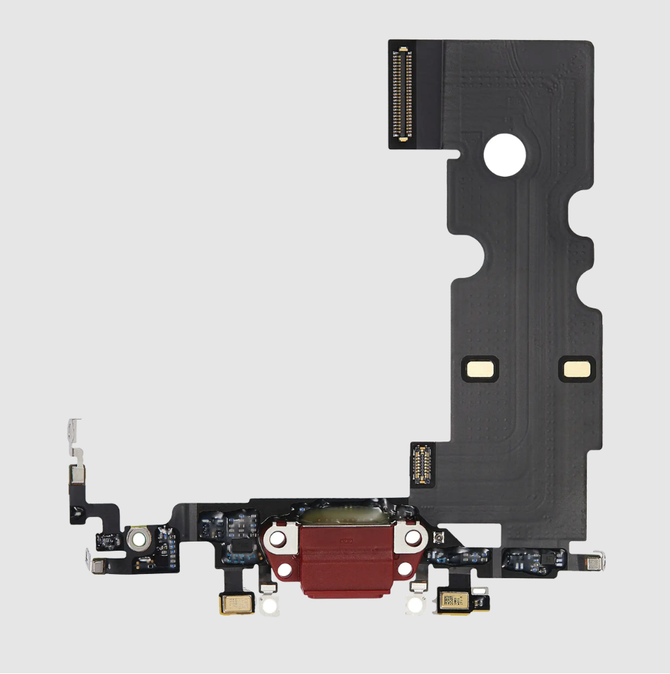 Charging Port Flex Cable For iPhone SE (2022) (Premium) (Red)
