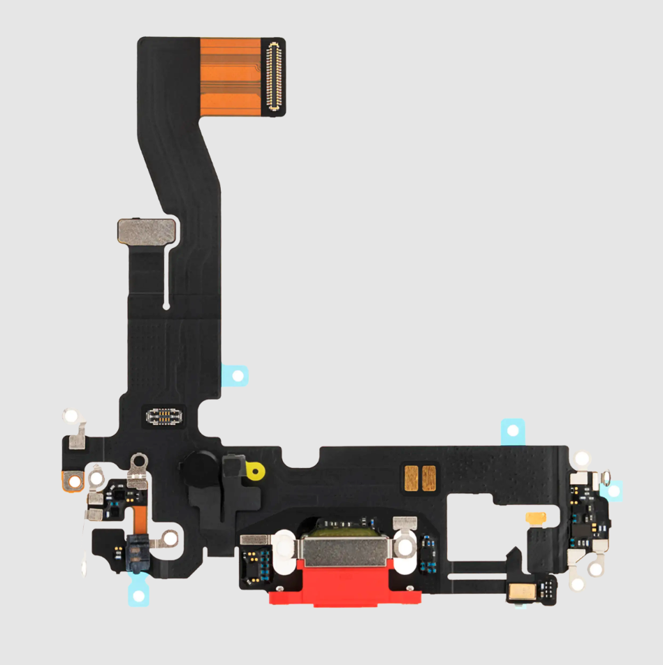 Charging Port Flex Cable For iPhone 12 / 12 Pro (Premium) (Red)