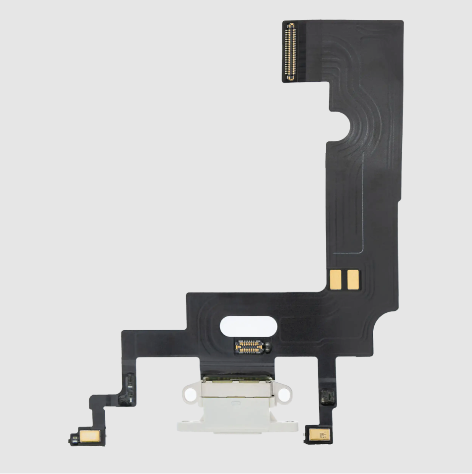 Charging Port Flex Cable For iPhone XR (Premium) (White)