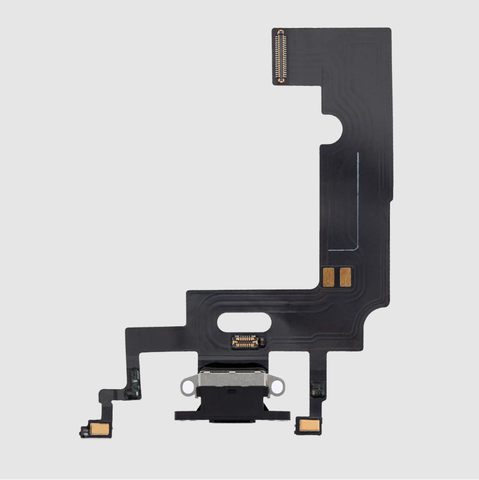 Charging Port Flex Cable For iPhone XR (Premium) (Black)