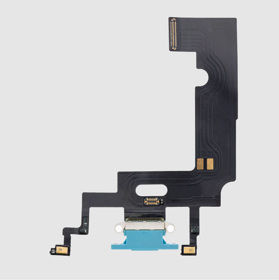 Charging Port Flex Cable For iPhone XR (Premium) (Blue)
