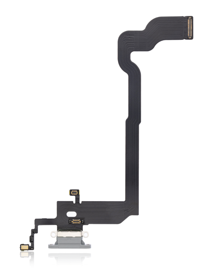 Charging Port Flex Cable For iPhone X (Premium) (Silver)