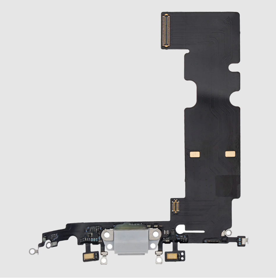 Charging Port Flex Cable For iPhone 8 Plus (Aftermarket) (Silver)