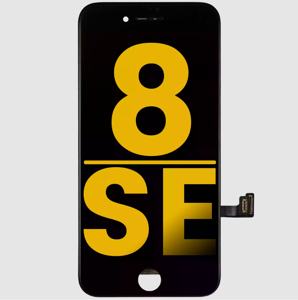 LCD Assembly With Steel Plate For iPhone 8 / SE (2020 / 2022) (Refurbished) (Black)