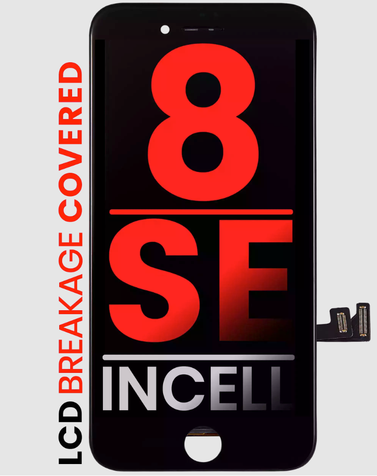 LCD Assembly With Steel Plate For iPhone 8 / SE (2020 / 2022) (Aftermarket Pro: Incell) (Black)