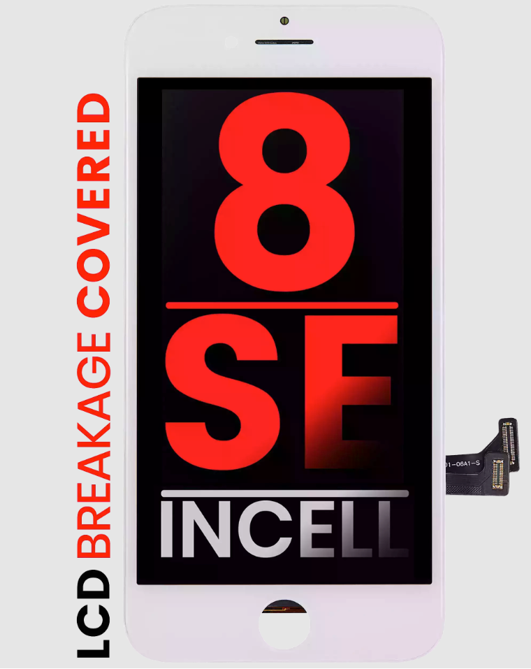 LCD Assembly With Steel Plate For iPhone 8 / SE (2020 / 2022) (Aftermarket Pro: Incell) (White)