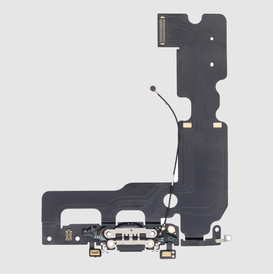Charging Port Flex Cable For iPhone 7 Plus (Aftermarket) (Jet / Matte Black)