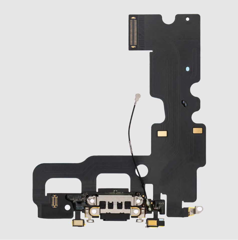 Charging Port Flex Cable For iPhone 7 (Aftermarket) (Jet / Matte Black)