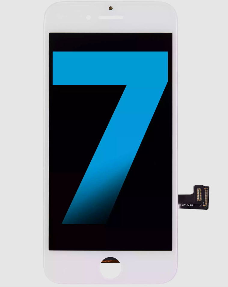 LCD Assembly With Steel Plate For iPhone 7 (Aftermarket) (White)