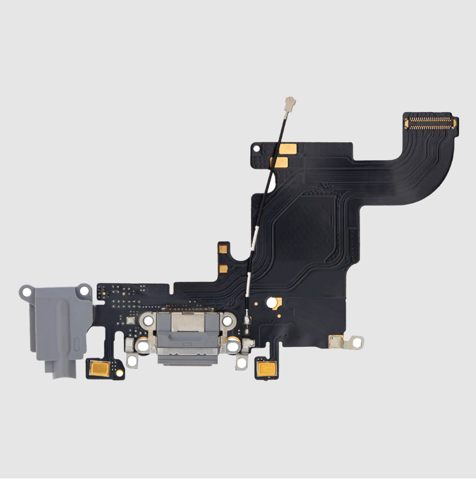 Charging Port Flex Cable For iPhone 6S (Premium) (Space Gray)